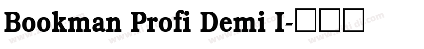 Bookman Profi Demi I字体转换